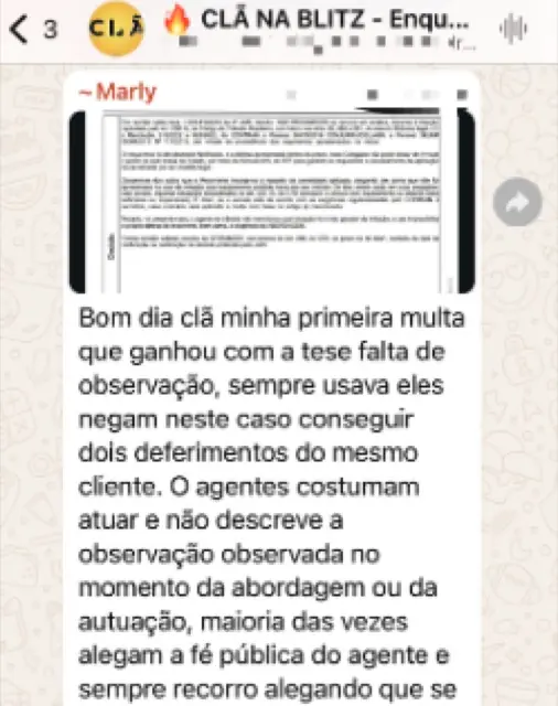 Print de WhatsApp: dois deferimentos do mesmo cliente